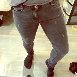 Zara Trafaluc skinnies! Faded black/distressed!